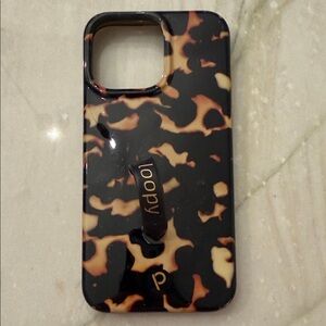 Loopy Case Black and Tan Tortoise Phone Case PRO MAX 15